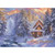 Winter Retreat: Cabin, Deer and Stream Glitter Keepsake Box of 14 Christmas Cards: Card Details