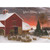 Farm in Winter: Red Barn, Fence, Sheep and Chickens Box of 18 Christmas Cards: Warm Holiday Wishes