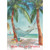Warm Holiday Wishes: Empty Blue Hammock Between Palm Trees Tropical Christmas Card: Warm Holiday Wishes