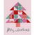 Merry Christmas: Foil and Glitter Geometric Shapes in Tree Christmas Card: Merry Christmas