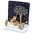 Gold Tree with Fox and Squirrel 4 3/4 Inches Tall 3D Pop-Up Christmas Card