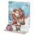 Smiling Santa Carrying Armload of Gifts 4 3/4 Inches Tall 3D Pop-Up Christmas Card