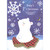 Polar Bear Cub with Closed Eyes Sitting on Plaid Blanket Baby's 1st Christmas Card: Baby's 1st Christmas