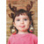 Girl Wearing Antlers and Ornament Earrings and Sticking Tongue Out Photo Humorous / Funny Christmas Card