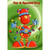 Redish Orange Robot Holding String of Lights on Green Background Juvenile Christmas Card for Boy: For a Special Boy at Christmas