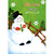 Snowman with Mittens Near Fence and Smiley Faced Snowflakes Juvenile Christmas Card for Papa: With Love, Papa