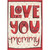 Love You Mommy: Smiley Faced Letters on Beige Juvenile Valentine's Day Card: Love You, Mommy