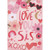 Love You Sis: Pink Heart, Flowers, Heart Glasses, Moon, Flowers and Rainbow Valentine's Day Card for Teenage / Teen Sister: Love You, Sis