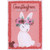Somebunny Loves You: White Bunny with Pink and Brown Floral Crown Juvenile Valentine's Day Card for Granddaughter: Granddaughter, Somebunny Loves You!