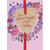 Brown Heart Shaped 3D Tip On Banner, Red Ribbon, Sequins and Floral Wreath Hand Decorated Valentine's Day Card for Daughter and Family: For a Special Daughter & Your Family