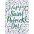 Small Flowers, Green Vines and Green Foil Shamrocks Border on White Background St. Patrick's Day Card: Happy St. Patrick's Day