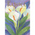 Rejoice: Watercolor Lilies on Purple Background Religious Easter Card: Rejoice!