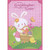 Bunny with Sparkling Cheeks and Pink Dress Carrying Basket of Eggs and Flowers Juvenile Easter Card for Young Granddaughter: For You, Granddaughter, at Easter