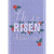 He Is Risen, Alleluia: Small Red Flowers on Light Purple Religious Easter Card: He is Risen Alleluia!