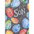 Chalk Lettering, Swirls and Colorful Eggs on Dark Background Easter Card for Son: For You, Son