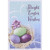 Bright Easter Wishes: 3 Eggs in Basket with Sparkling Swirls Package of 8 Easter Cards: Bright Easter Wishes