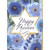 Star Shaped Die Cut Window with Gold Giltter Border and Large Blue and Gold Flowers Passover Card: Happy Passover