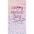 Small Repeated Flower, Rainbow and Butterfly Images on Pink with Light Blue Grid Mother's Day Card: Happy Mother's Day