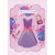 Tip On 3D Purple Dress with Gems, Pink Bow, White Ribbon on Pink Inside Die Cut Window Hand Decorated Keepsake Mother's Day Card for Sister: Sister