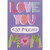 Love You So Much Mom: Letters Covered with Glitter, Leaves, Vines and Hearts Juvenile Mommy Mother's Day Card from Your Kids: Love You So Much Mom