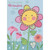 Smiley Face Yellow Flower with Pink Petals on Blue Background Juvenile Mother's Day Card for Grandma from Kid : Child: You're the sweetest Grandma around!