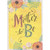 Orange, Pink and White Flowers and Sparkling White Border on Yellow Background Mother's Day Card for Mother-to-Be: Mother-to-Be