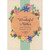 Wonderful Mother Circular Orange Banner, Sparkling 3D Die Cut Flowers Over Green Column Hand Decorated Mother's Day Card from Son and Daughter-in-Law: For a Wonderful Mother from your Son and Daughter-in-Law