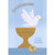 White Dove Perched on Gold Chalice Against Light Blue Background 1st / First Communion Congratulations Card: Congratulations On Your First Holy Communion