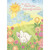 Smiling Sun, Swirling Blue Sky and Sleeping Bunny in Field of Flowers 1st / First Communion Congratulations Card from Mom and Dad : Parents: With Love From Mom & Dad On Your First Holy Communion