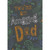 You're An Amazing Dad: Orange Foil and White “Chalk” Letters on Black with Green and Blue Swirls Father's Day Card: You're an Amazing Dad