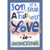 Love is Unconditional with Blue and Gold Dotted Border Funny / Humorous 3D Pop Up Father's Day Card for Son: Son, it's true a father's love is unconditional