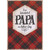 Red and Black Diagonal Tartan Patterns with Gold Foil Accents Father's Day Card for Papa: To a Wonderful Papa on Father's Day