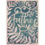 Intricate Die Cut Window “Father” and Swirling Light Brown Vines Overlay on Blue Hand Decorated Father's Day Card: Father