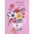 White and Pink Trim Teacup Full of Flowers on Pink Sweetest Day Card: Especially for You