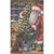 Santa Carrying Evergreen Tree Into a Cosy Cottage 3D Pop Up Laser Cut Christmas Card: Note Card