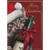 Gray Cat in Santa Hat Licking Lips While Holding Wine Bottle Humorous / Funny Christmas Card: Merry Christmas