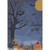 Tree Silhouette with Foil Accents, Gold Foil Moon and Pumpkins Thinking of You Halloween Card: Thinking of You