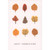 Nine Embossed Autumn Trees in Three Rows Thanksgiving Card: Happy Thanksgiving