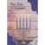Silver Menorah with Blue and White Candles in Front of Horizontal Wood Planks Package of 8 Hanukkah Cards: Best Wishes at Hanukkah
