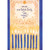 Lit Blue Candles with Honeycomb Patterns on Yellow Hanukkah Card for Son and Family: With Love To The Whole Family, Son