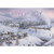 Wishing You Joy: Train, Stream and Horse Drawn Sleigh in Snow Covered Village Box of 16 Christmas Cards: Wishing you JOY