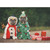 Two Pug Dogs Wearing Snowman and Evergreen Tree Costumes Humorous / Funny Christmas Card