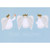 Three Cute Angels Wearing Gold Foil Crowns on Light Blue Box of 15 Christmas Cards: Merry Christmas