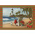White Adirondack Chair, Poinsettia, Beach and White Lighthouse with Wreath Box of 18 Warm Weather / Tropical Christmas Cards