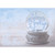 Season's Greetings Snow Globe and Light Blue Glitter Swirls Christmas Card: Season's Greetings
