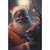 Happy Smiling Santa and Reindeer Under Glowing Light Box of 12 African American Christmas Cards