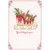 Red and Gold Foil Sleigh Accented with White Sparkling Trees Christmas Card: Good tidings to you…