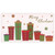 Red, Green and Gold Patterned Gifts of Various Heights Money Holder and Gift Card Holder Christmas Card: Merry Christmas