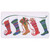 Five Fancy Vintage Patterned Stockings Money Holder and Gift Card Holder Christmas Card
