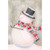 Let it Snow: Snowman with Patterned Knit Scarf Watching Snow fall Christmas Card: Let it snow - Let it snow - Let it snow - Let it snow - Let it snow